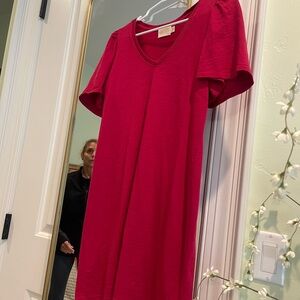 RED SHIRTDRESS NORDSTROM